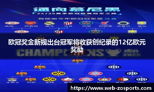 欧冠奖金新规出台冠军将收获创纪录的12亿欧元奖励